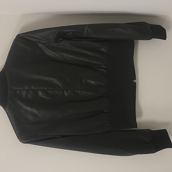 Black Vegan Leather Jacket - Picture 4 of 5